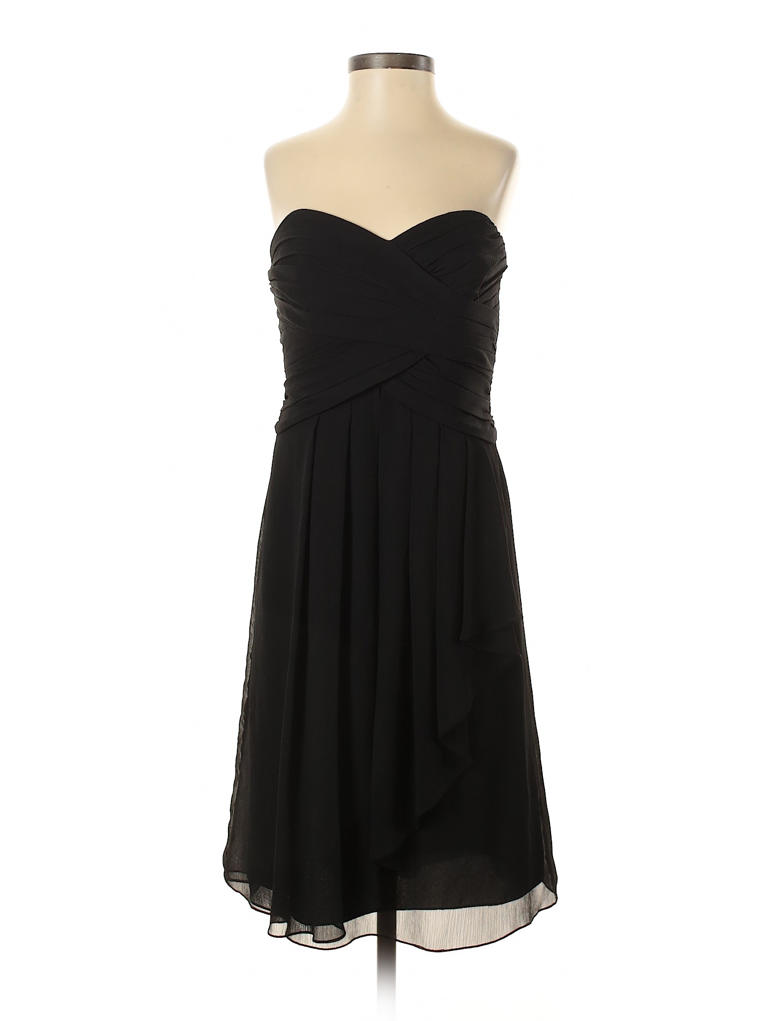 David's Bridal 100 Polyester Solid Black Cocktail Dress Size 2 97 off thredUP