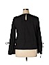 Worthington Black Long Sleeve Blouse Size L - photo 2