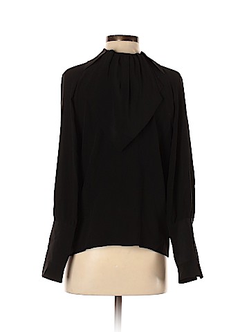 Chloé Long Sleeve Silk Top (view 2)