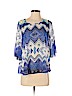 Romeo & Juliet Couture 100% Polyester Blue 3/4 Sleeve Blouse Size XS - photo 1