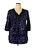 Lane Bryant Purple 3/4 Sleeve Blouse Size 14 - 16 Plus - photo 1