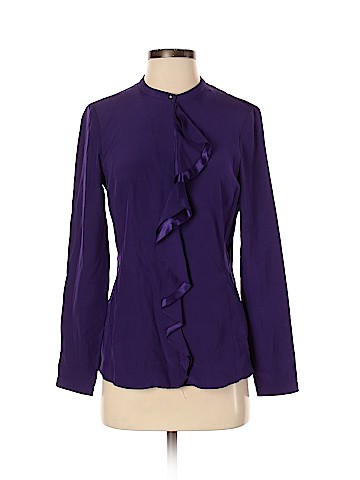 Lafayette 148 New York Long Sleeve Silk Top (view 1)