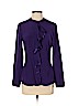 Lafayette 148 New York 100% Silk Purple Long Sleeve Silk Top Size 4 - photo 1