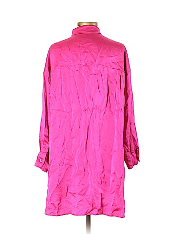 DKNY Long Sleeve Silk Top (view 2)