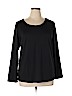 Fullbeauty Black Long Sleeve T-Shirt Size 14 - photo 1