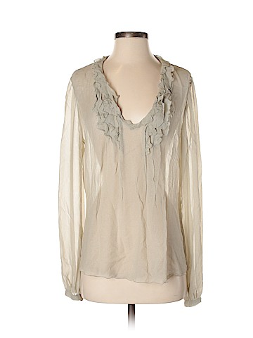 Elie Tahari Long Sleeve Silk Top (view 1)