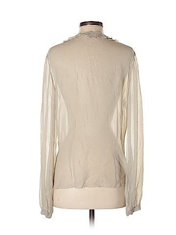 Elie Tahari Long Sleeve Silk Top (view 2)