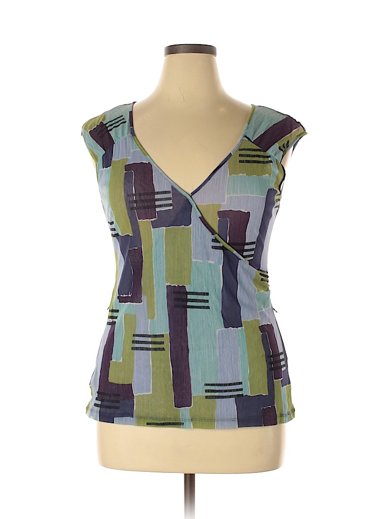 New York & Company 100% Nylon Blue Sleeveless Top Size XL - photo 1