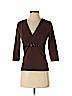 Jones New York Brown 3/4 Sleeve Top Size P (petite) - photo 1