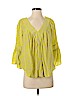 Alice & Trixie 100% Silk Yellow 3/4 Sleeve Silk Top Size S - photo 1