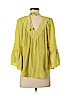 Alice & Trixie 100% Silk Yellow 3/4 Sleeve Silk Top Size S - photo 2