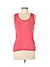 August Silk Red Sleeveless Silk Top Size XL - photo 1
