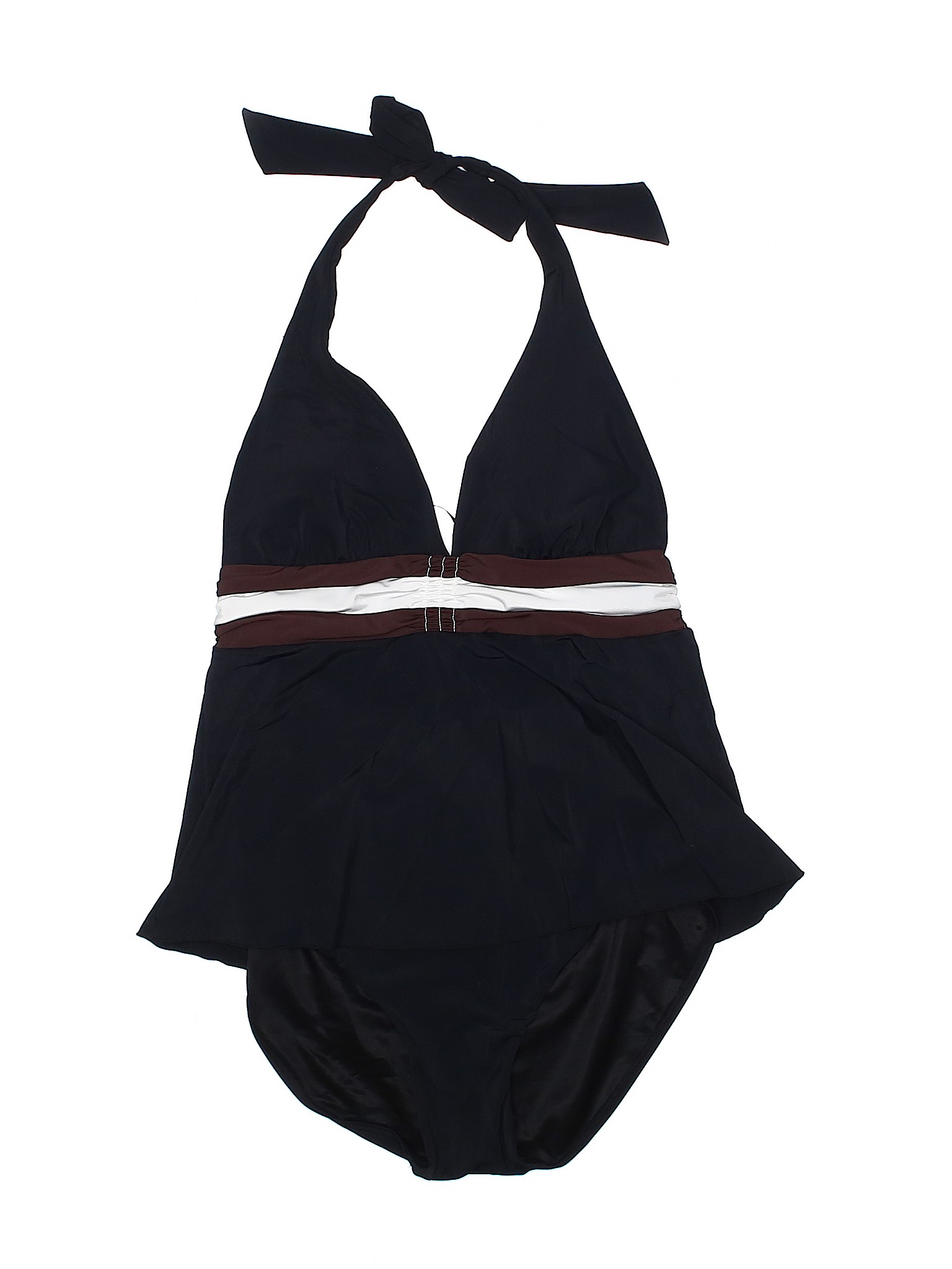 Swimsuits For All Black Halter Top Swim Dress - swimsuits