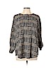 Van Heusen 100% Polyester Black 3/4 Sleeve Blouse Size XL - photo 1