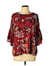 Bobeau Red 3/4 Sleeve Blouse Size L - photo 1