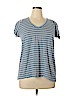 Left of Center Blue Short Sleeve Top Size XL - photo 1