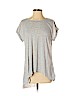 Topshop Gray Short Sleeve Top Size 4 - photo 1