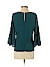 Meraki 100% Polyester Teal 3/4 Sleeve Blouse Size M - photo 2
