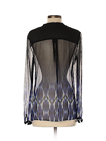 Elie Tahari Long Sleeve Silk Top (view 2)