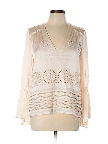 10 Crosby Derek Lam Long Sleeve Silk Top (view 1)