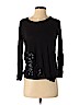 Simply Vera Vera Wang 100% Rayon Black Long Sleeve Top Size S (petite) - photo 1
