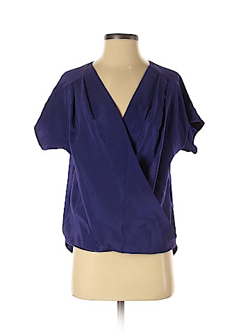 Amanda Uprichard Short Sleeve Silk Top (view 1)