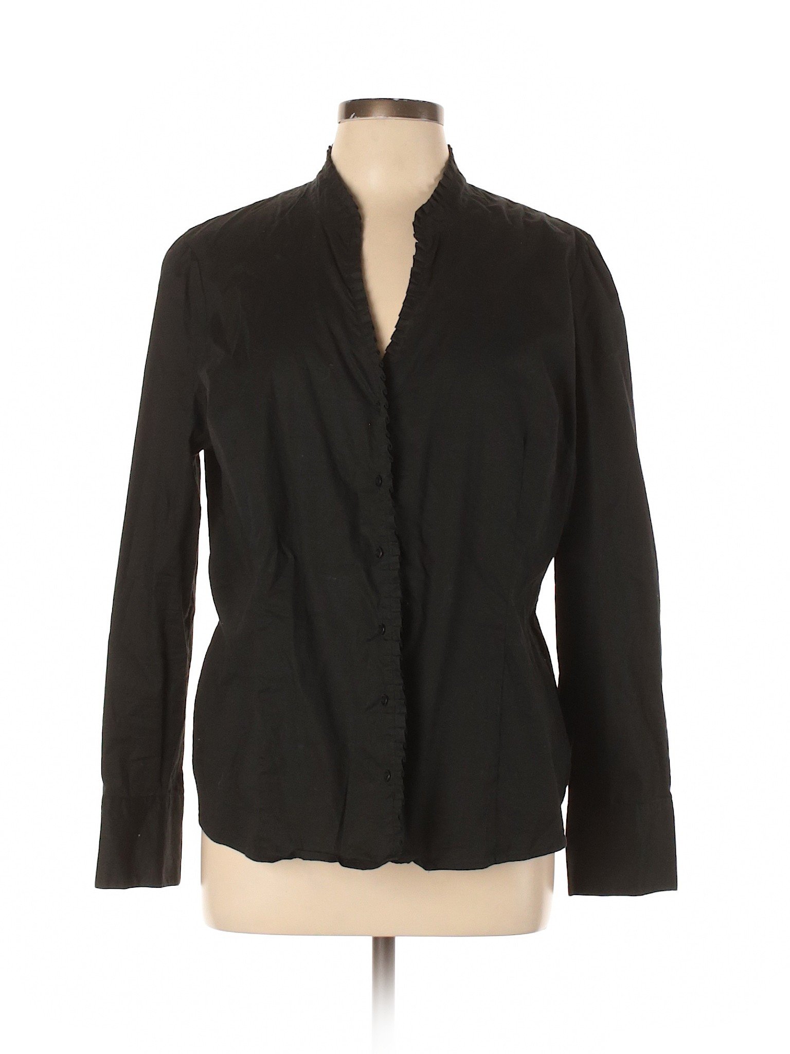 St. John's Bay Solid Black Long Sleeve Blouse Size XL - 83% off | thredUP