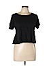 Madewell 100% Linen Black Short Sleeve Blouse Size L - photo 1