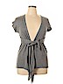 Moth 100% Cotton Gray Cardigan Size L - photo 1