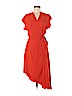 Topshop 100% Polyester Orange Casual Dress Size 6 - photo 1