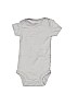 Carter's 100% Cotton Gray Short Sleeve Onesie Size Preemie - photo 1