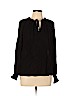 H&M 100% Viscose Black Long Sleeve Blouse Size 12 - photo 1