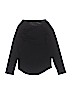 Justice Solid Black Long Sleeve T-Shirt Size 10 - photo 2
