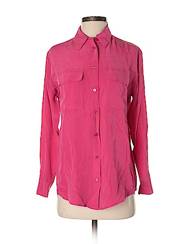 Equipment Long Sleeve Silk Top (view 1)