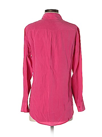Equipment Long Sleeve Silk Top (view 2)