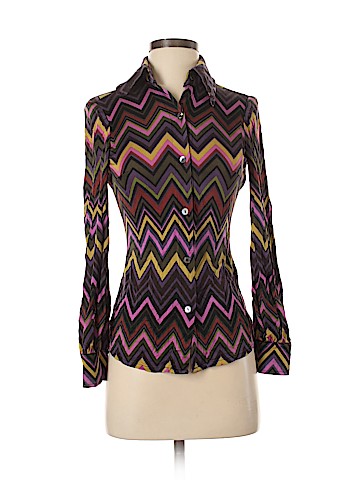 Trina Turk Long Sleeve Silk Top (view 1)