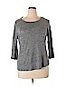 Ann Taylor LOFT 100% Linen Gray 3/4 Sleeve T-Shirt Size XL - photo 1