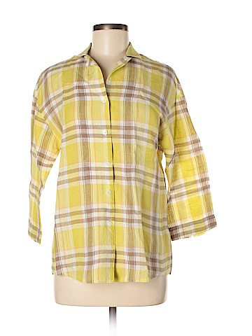 Lafayette 148 New York 3/4 Sleeve Button-Down Shirt (view 1)