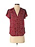 Rebecca Taylor 100% Silk Red Short Sleeve Silk Top Size 2 - photo 1
