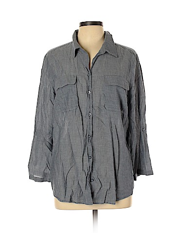 Ann Taylor LOFT Outlet 3/4 Sleeve Button-Down Shirt (view 1)