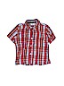 George 100% Cotton Checkered-gingham Red Short Sleeve Button-Down Shirt 18-24 MO / 24 MO - photo 1