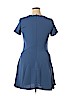 Everly 100% Polyester Blue Casual Dress Size L - photo 2