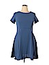 Everly 100% Polyester Blue Casual Dress Size L - photo 1