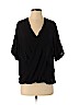 Topshop 100% Viscose Black Short Sleeve Blouse Size 4 - photo 1
