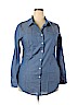 Assorted Brands 100% Cotton Blue Long Sleeve Button-Down Shirt Size XL - photo 1
