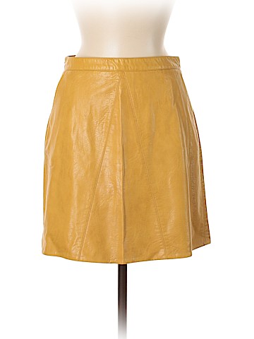 Zara Basic Faux Leather Skirt (view 1)