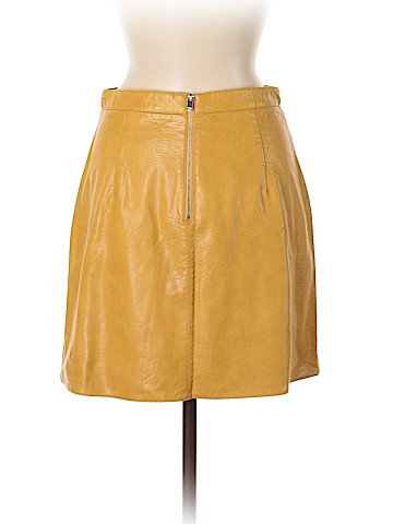 Zara Basic Faux Leather Skirt (view 2)