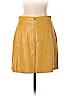 Zara Basic Yellow Faux Leather Skirt Size M - photo 2