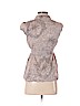 Vertigo Paris 100% Cotton Tan Short Sleeve Blouse Size S - photo 2