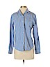 Faconnable 100% Cotton Blue Long Sleeve Blouse Size S - photo 1